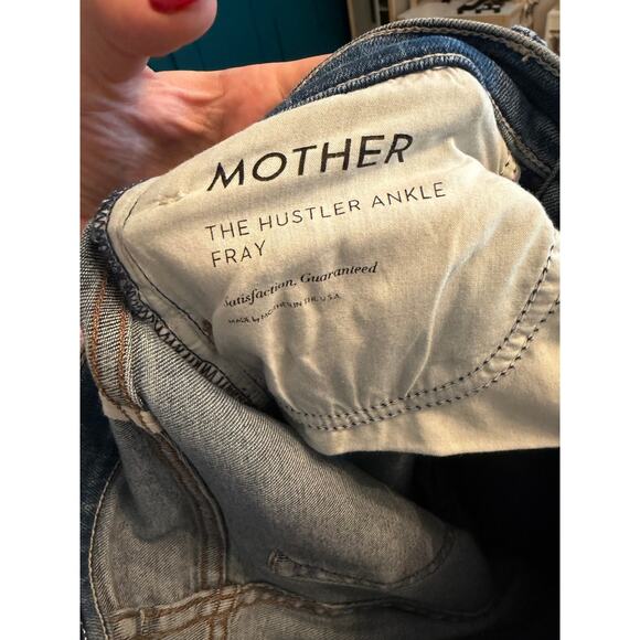 Mother Jeans The Hustler High Rise Frayed Flare Leg Ankle Jeans - Picture 6 of 6